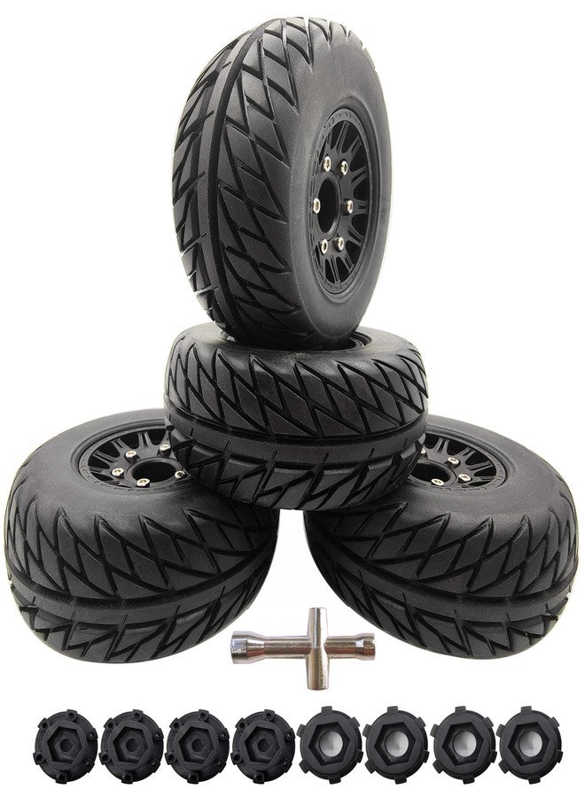 HOPLEX RC Short Course Truck Tires with Foam Inserts for 1/10 Scale Arrma Senton Tires Traxxas Slash Tires Axial Redcat Rc4wd Hex Detachable Replacement 17mm 14mm 12mm RC Wheels and Tires - Image 1